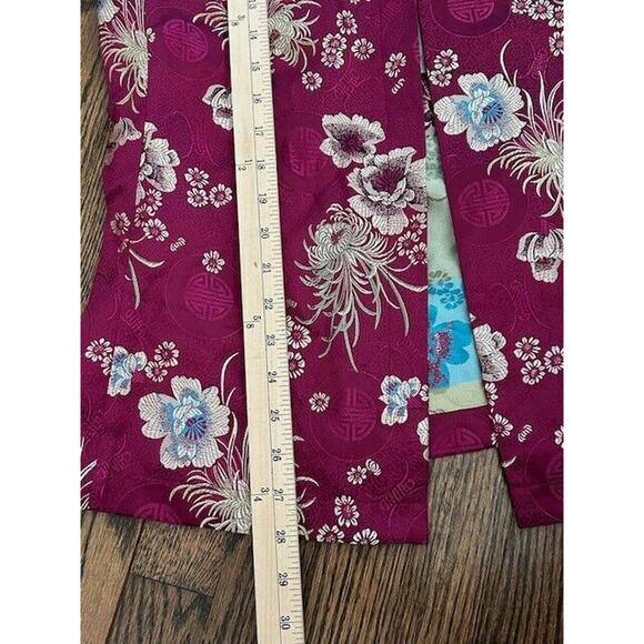 Chico's Blazer Jacket Long Sleeves Collared Open Front Floral Purple Size 1 US M - Picture 8 of 14